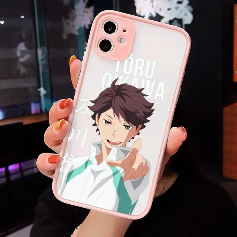 

Haikyuu Oikawa Anime volleyball Phone Cases matte transparent For iphone 7 8 11 12 plus mini x xs xr pro max cover
