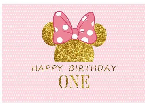 7x5FT с днем рождения светильник розового цвета узором в горошек платье принцессы