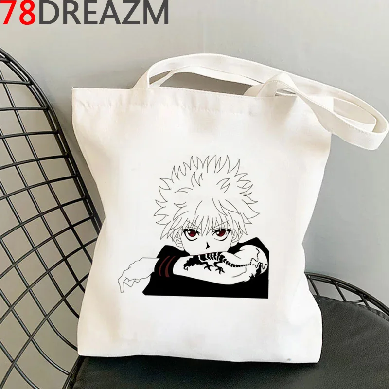 

Hunter x Hunter хозяйственная Сумка многоразовые продуктовые bolsa bolsas де bolso сумка строка тканый джутовый торговый корзина