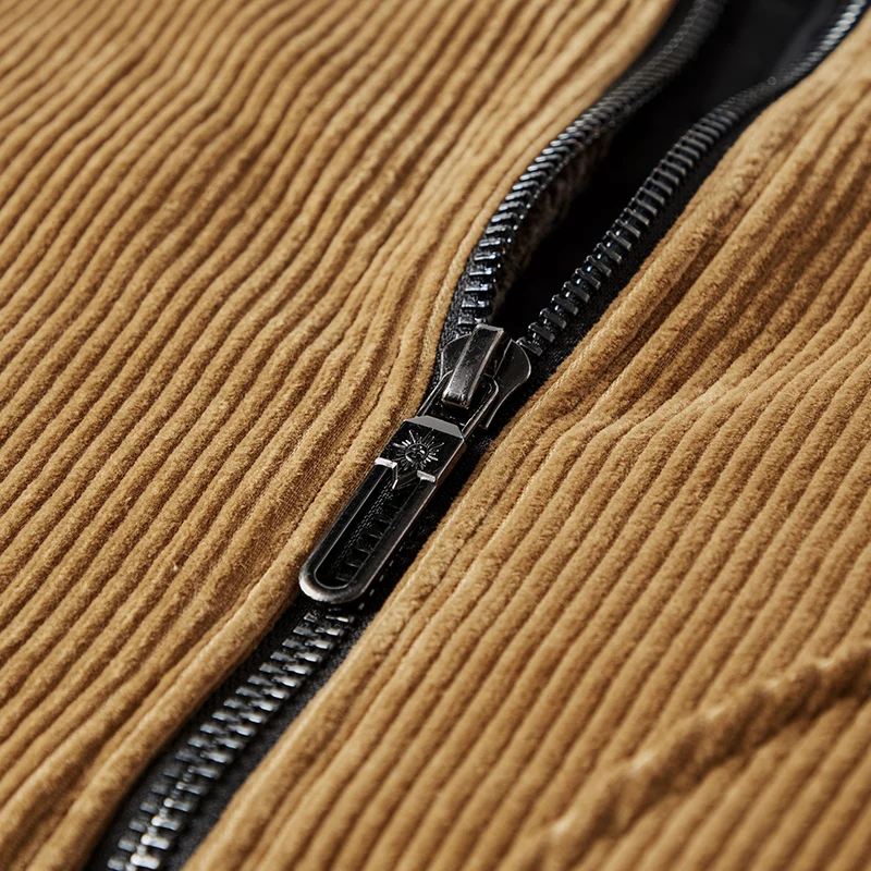 Men 2022 Winter New Fleece Warm Thick Jackets Men Fashion Fur Collar Corduroy Coat Men Autumn Outwear Military Casual Jacket Men