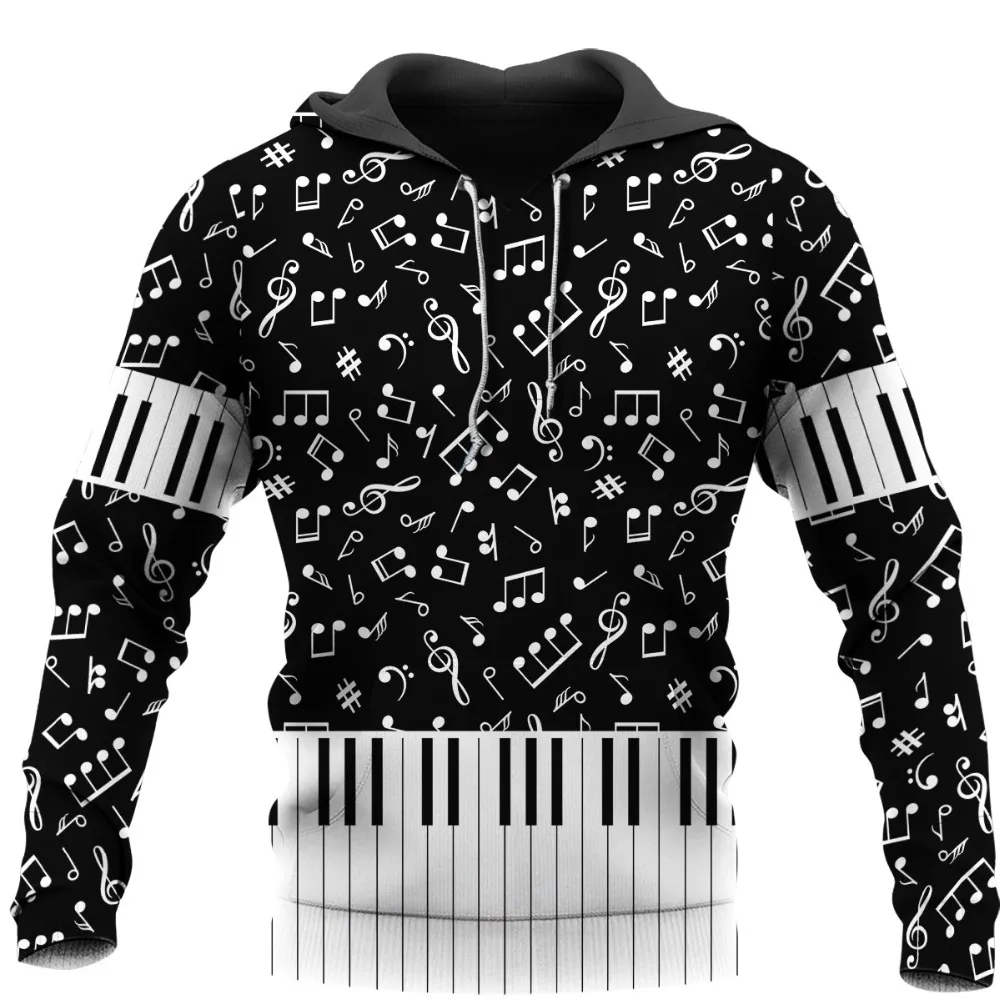 

Модная толстовка с 3D-принтом Love Piano, уличная одежда в стиле Харадзюку, осенняя толстовка, повседневная куртка унисекс