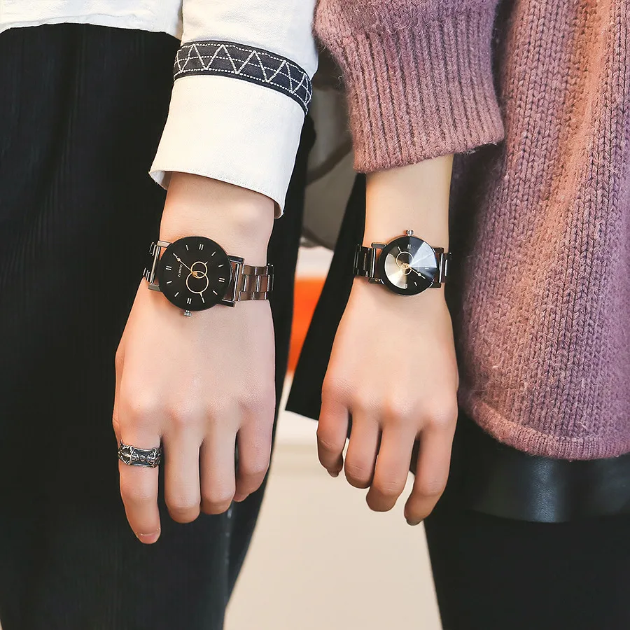 Vansvar повседневные кварцевые часы из нержавеющей стали с мраморным ремешком