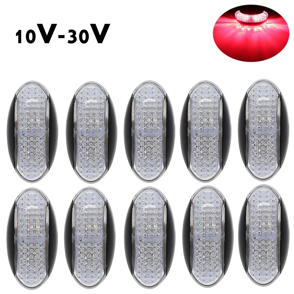 Fuleem 10 шт. красный 4 светодиода Боковой габаритный фонарь светодиодный задний 12 В 24