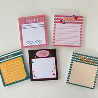 ins retro note book hand account material backing paper message note kawaii stationery planner stickers notepad to do list cute
