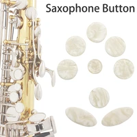 9pcsset saxophone fingers buttons pearl real abalone shell repair parts sax replacement inlays keys