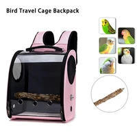 transparent parrot bird pet backpack acrylic double open zippered bird travel cage stylish outdoors bird carrier cages bird nest