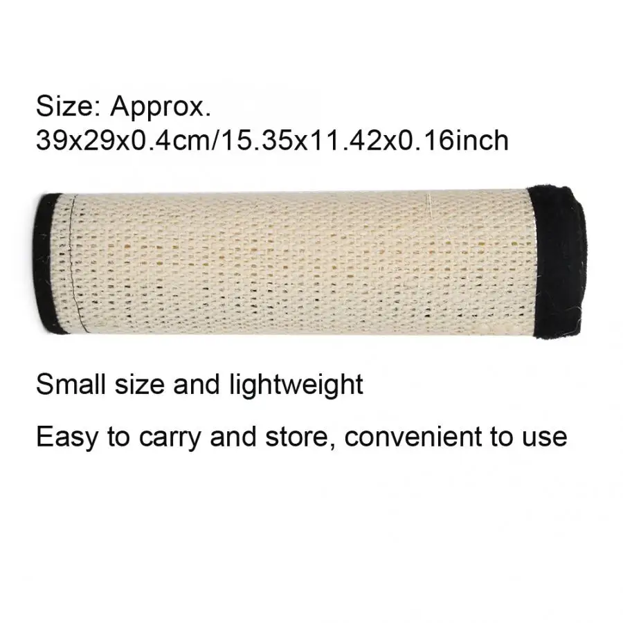 Когтеточка для кошек и домашних животных сизальная конопляная белая защиты