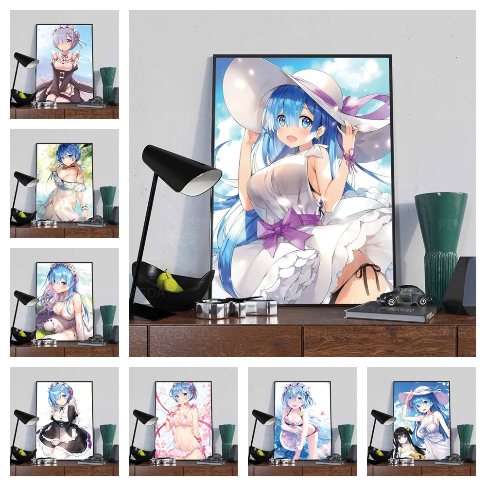 

Wall Art HD Prints Life in a Different World from Zero Home Decor Anime Poster Pictures Canvas Paintings Living Room No Frame