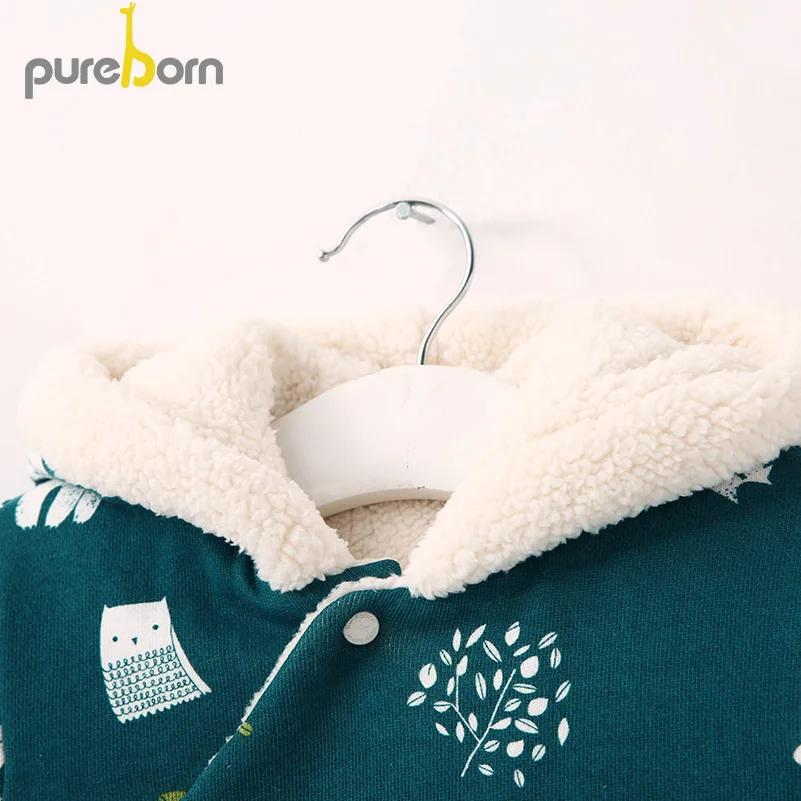 Детский комбинезон с рождественским оленем Pureborn плотный и теплый зимний