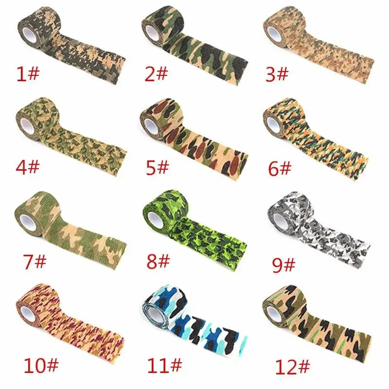 

12 Colors 5cmx4.5m Army Camo Outdoor Hunting Shooting Tool Camouflage Stealth Tape Waterproof Wrap Durable 1PC