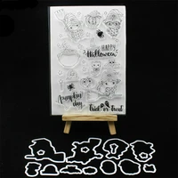 kscraft happy halloween transparent clear silicone stamps for diy scrapbookingcard makingkids fun decoration supplies
