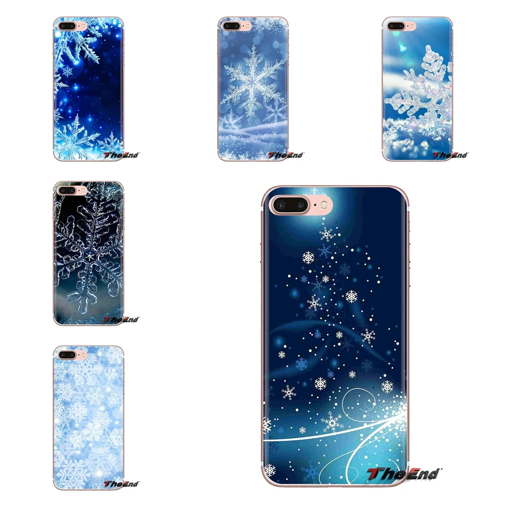 Прозрачные мягкие чехлы со снежинками для Huawei G7 G8 P7 P8 P9 P10 P20 P30 Lite Mini Pro P Smart Plus 2017 2018