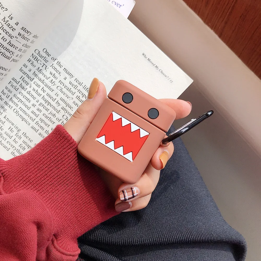 3D мультфильм Kawaii Domo Kun Domokun аксессуары для наушников чехол Apple Airpods 1/2 силиконовый