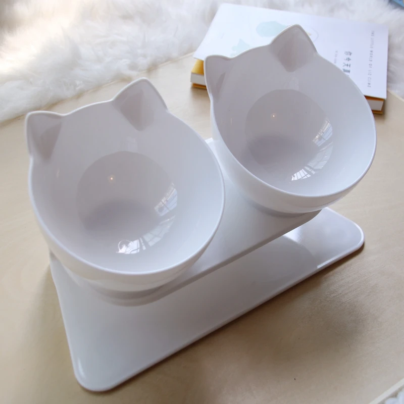 

Non-slip Double Cat Bowl Dog Bowl With Stand Pet Feeding Cat Water Bowl For Cats Food Pet Bowls For Dogs Feeder Product Supplies