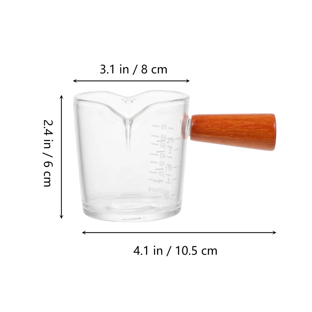 

1pc Glass Cup Coffee Latte Art Cup Double Mouth Drinking Cup with Handle