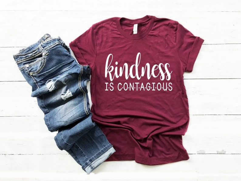 

Kindness is Contagious T-Shirt Kindness Matters Shirt Teacher Tee Teacher Shirts School Counselor Shirt Social Worker O209