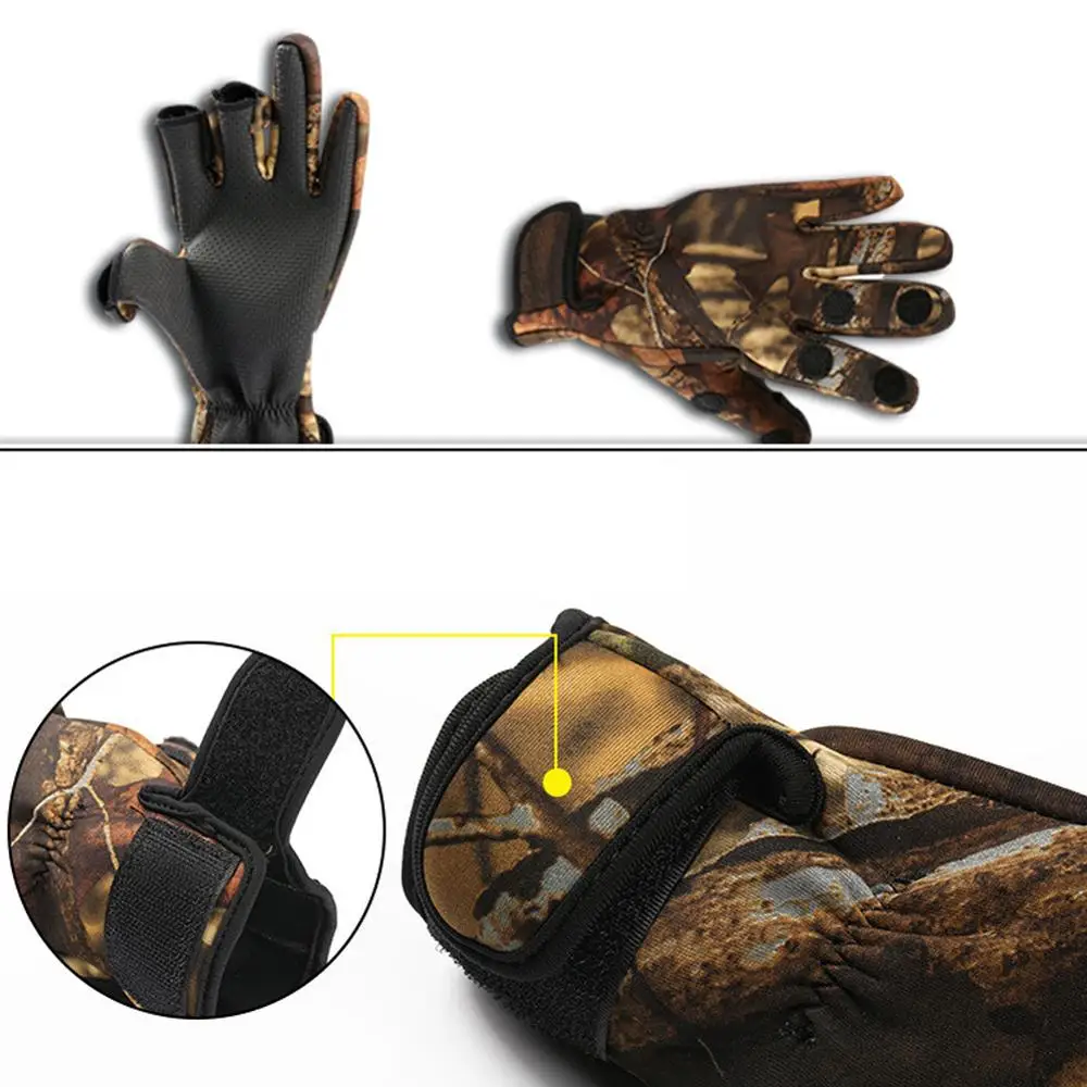 Mounchain противоскользящие Зимние перчатки для рыбалки ветрозащитные