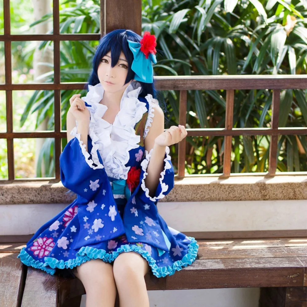 HSIU высокое качество Love Live! Косплей парик костюм play Umi Sonoda волосы длинные 100 см M Тип