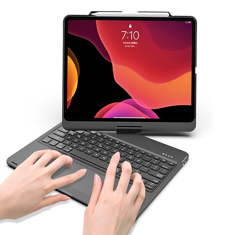 

Rotatable Wireless Bluetooth Keyboard Case for Apple iPad Pro 12.9 inch 2020 A2233 A2229 A2232 A2069 Touchpad Protection Cover