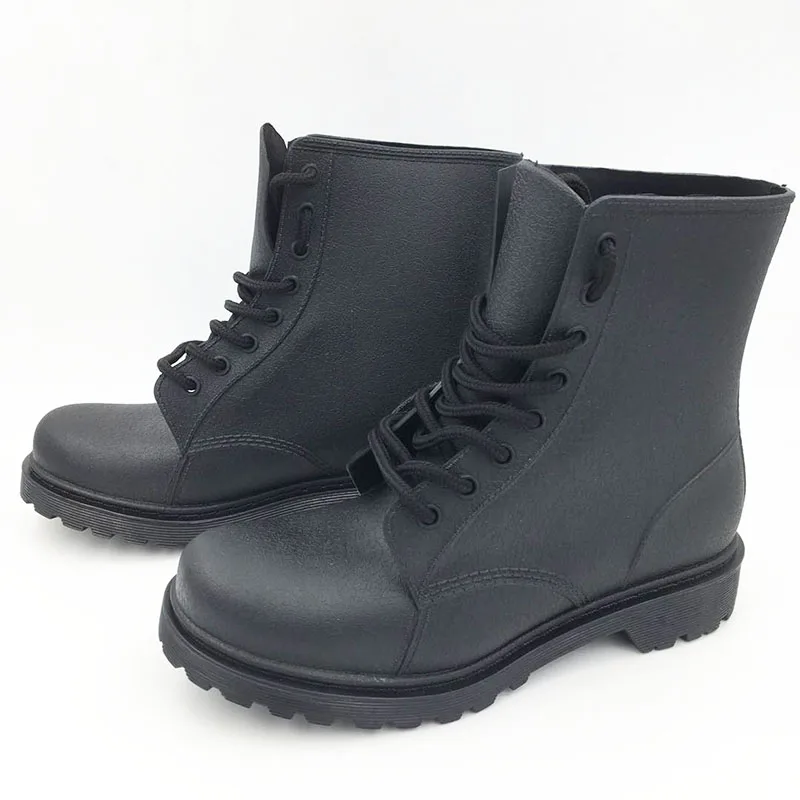 Модные ПВХ водонепроницаемые туфли Aleafalling изысканные римские ботильоны на