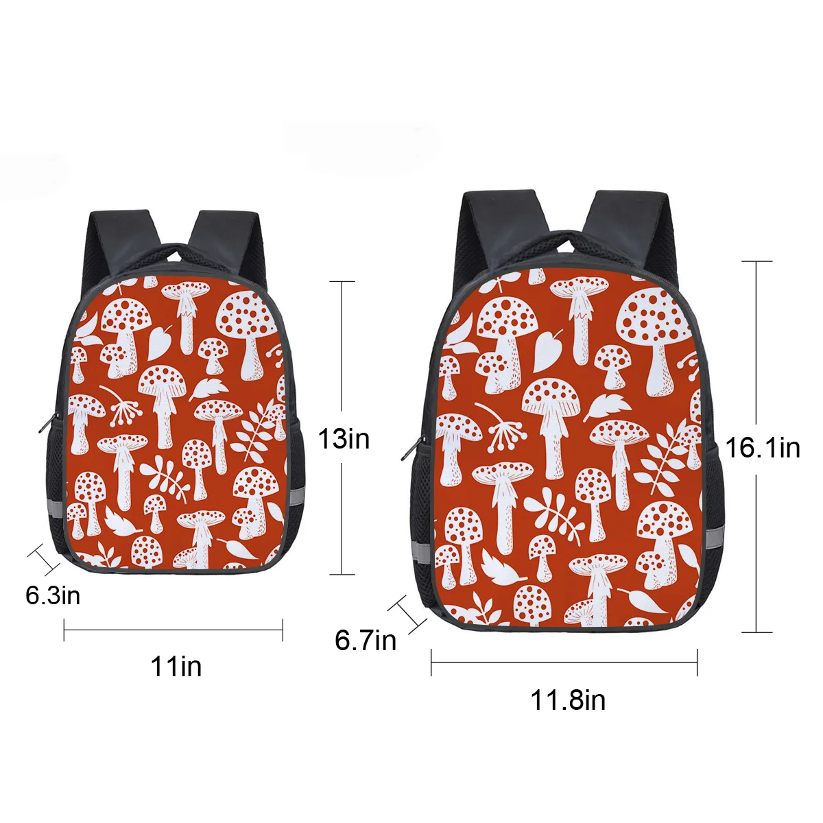 Гриб мультфильм красный природа осень ноутбук рюкзак школьная книга сумки