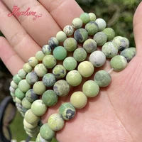 6810mm natural frost round australia turquoises stone beads for diy necklace bracelets jewelry making strand 15 free shipping