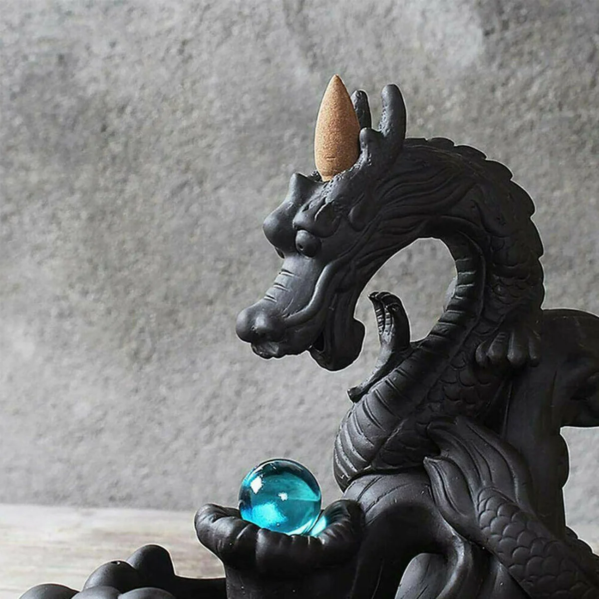 Lucky Dragon Waterfall Reflux Incense Burner Ceramic Handicraft Ornaments Supply Tea Ceremony Office Home | Дом и сад