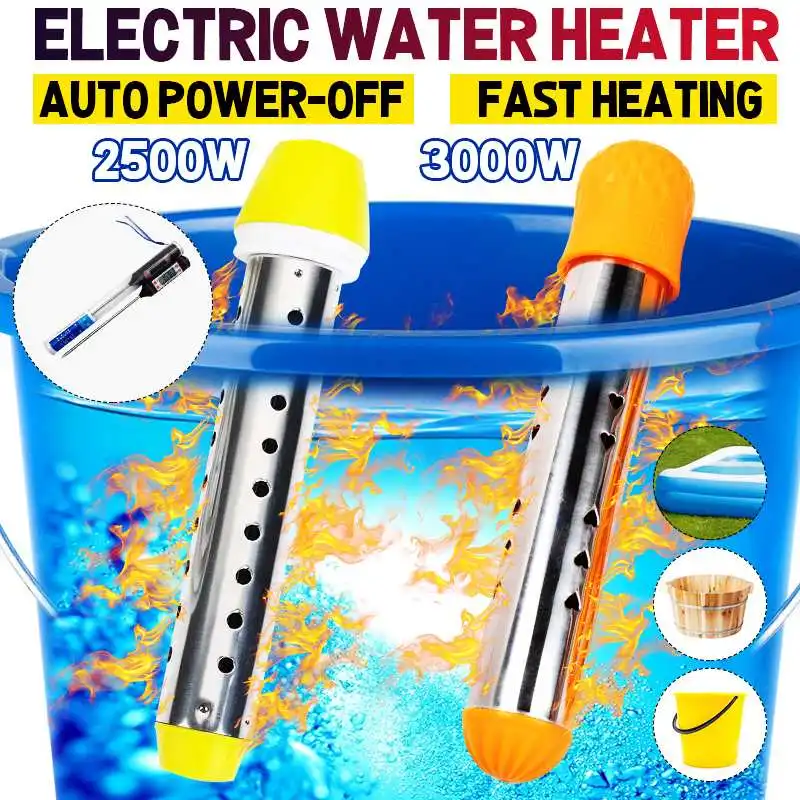 

2000/2500W Electric Water Heater Boiler Water Heating Element Portable Immersion Suspension Bathroom Swimming Pool AU/EU/UK Plug