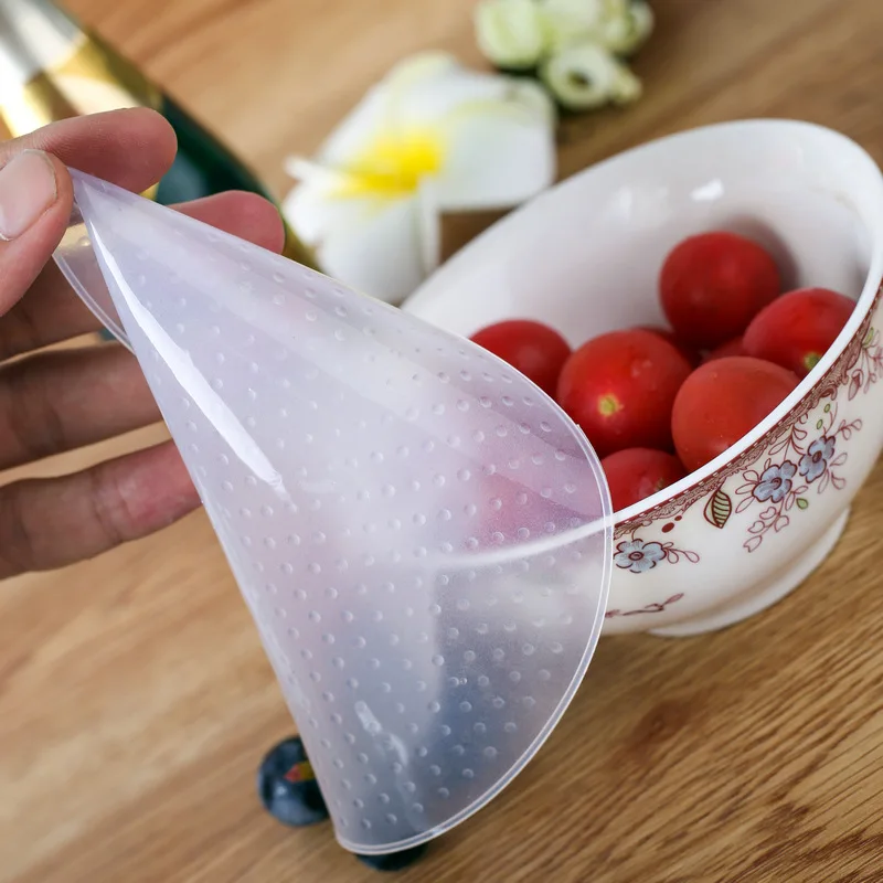 Многоразовая силиконовая обертка эластичная крышка для сохранения свежести