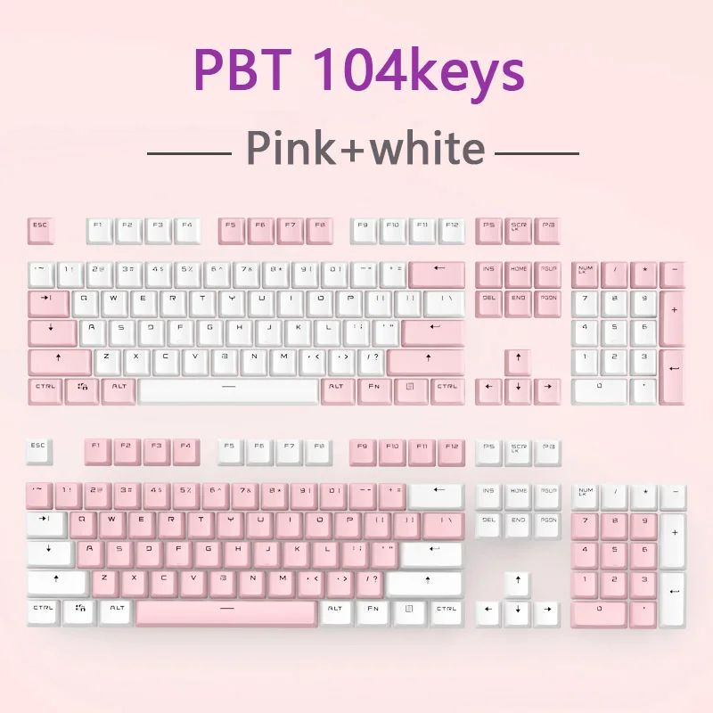 PBT Translucent Backlight Keycaps 104 Keys Mechanical Keyboard Key Cap Double Shot Key Cap For Cherry MX