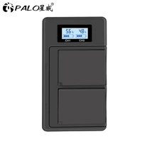 palo digital camera battery charger np w126 np w126 npw126 dedicated lcd smart display fast charge usb battery charger dual slot
