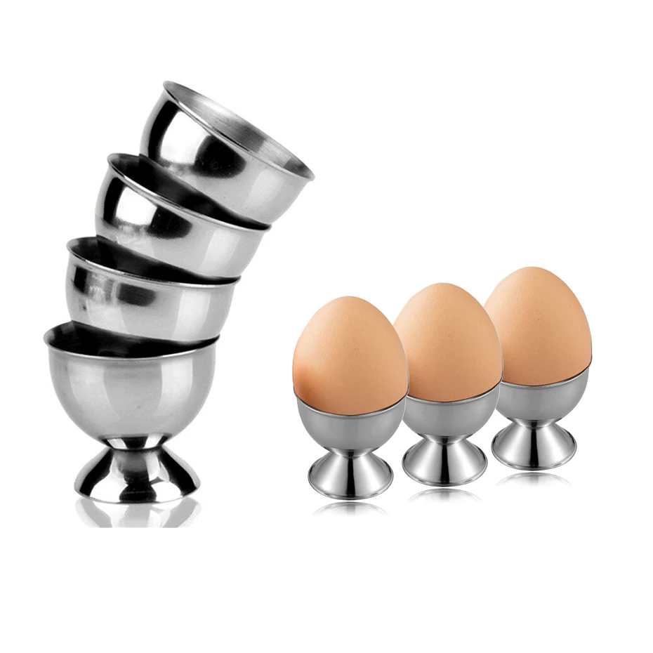 Aihogard Stainless Steel Soft Boiled Egg Cups Holder Tabletop Cup Stand Kitchen Breakfast Cooking Tool |
