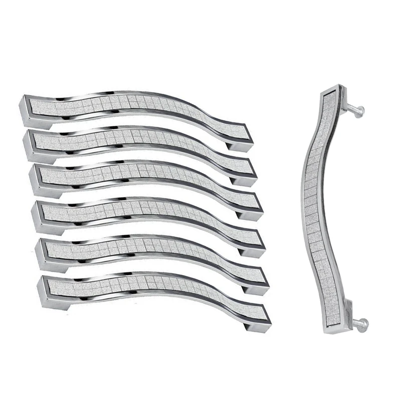 16 шт. Хрустальная ручка для мебели бара кухонный шкаф ящик дверные ручки серебро-6