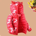 Детская пуховая куртка с капюшоном, теплая зимняя парка с капюшоном и оленем, для мальчиков и девочек, 2021