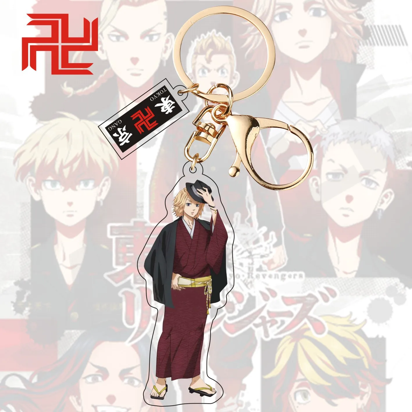 

Anime Tokyo Revengers Keychain Cosplay Manjiro Ken Takemichi Hinata Acrylic Key Chain Pendant Keyring Fans Gift