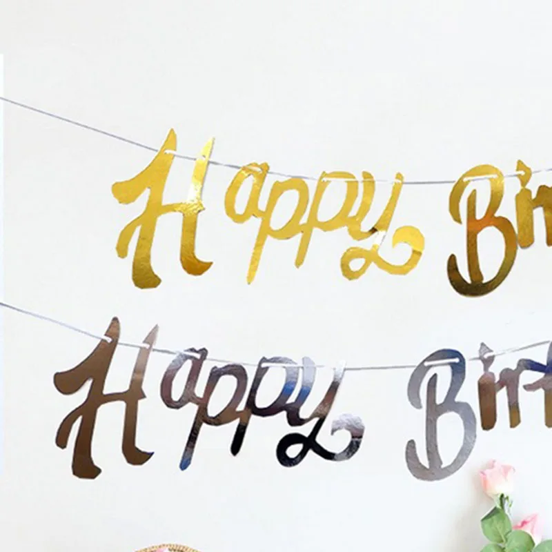 1 шт. декор для свадебной вечеринки Золотой Серебряный счастливый плакат &quotс