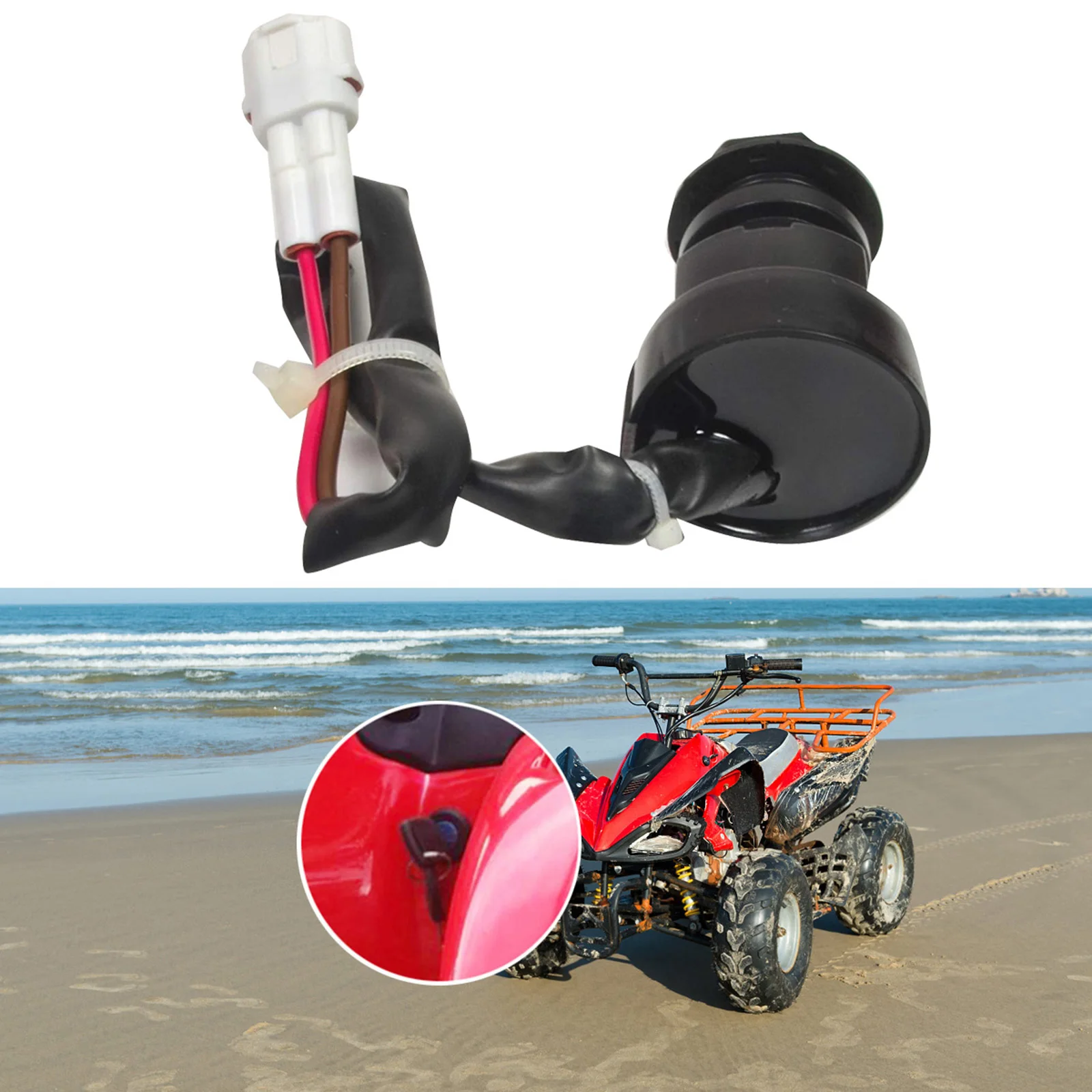 2 контактный ключ зажигания мотоцикла ATV подходит для Yamaha YFM 350 Bruin 660R 700R Raptor 350X