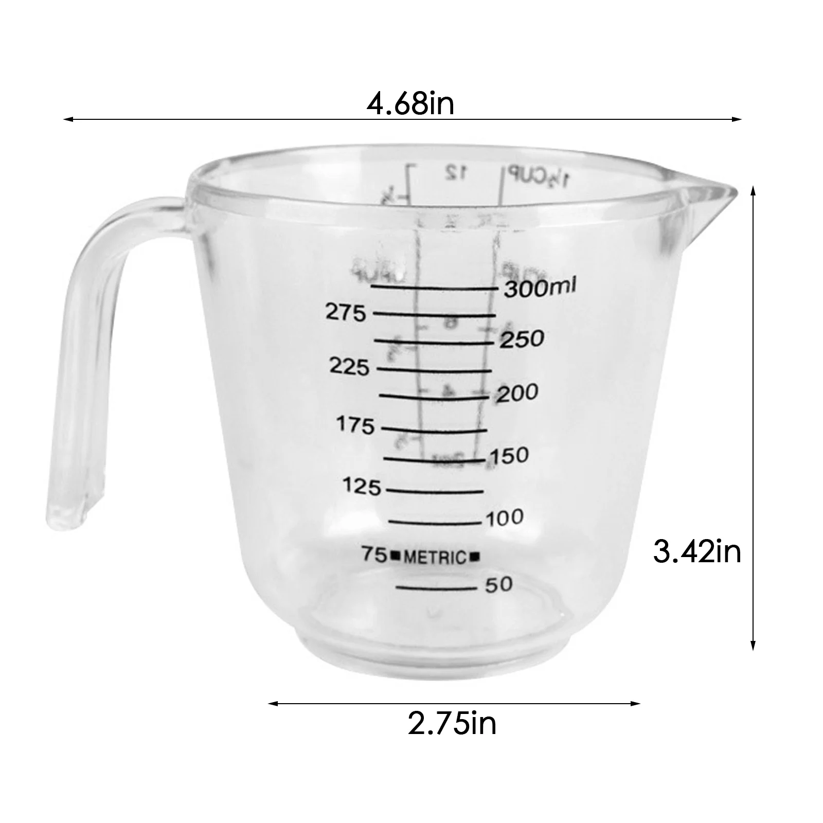 

500ml Heat-resisting Borosilicate Glass Measuring Cup Milk Scale Microwave Measure Jug Beaker Mug With Handle For Milk