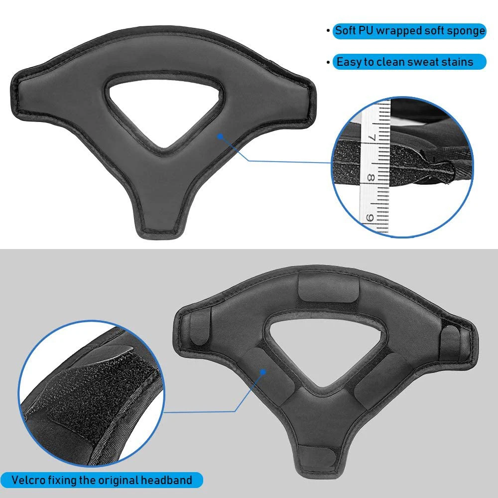 Накладка из ПУ кожи + мягкая губчатая для ремня на голову Oculus Quest гарнитуры
