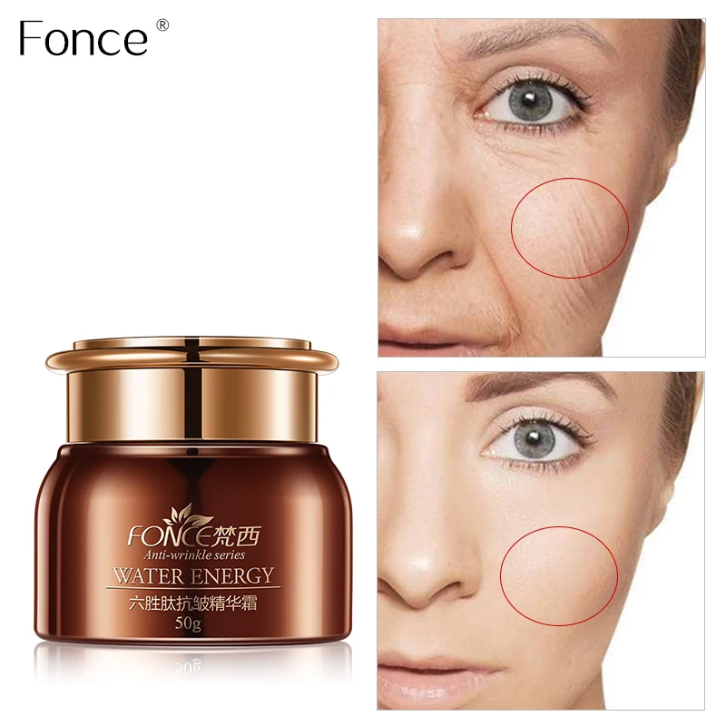 

Fonce Six peptide Anti Wrinkle Face Cream 50g Anti Aging Dry Skin Hydrating Facial Lifting Firming Peptide Serum Day Night Cream