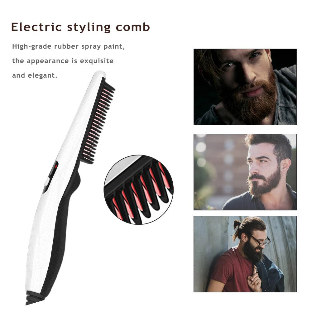 

Men Curly Button Switch Hair Roller Multifunctional Practical Durable Personal Care Styling Comb Safe Straightening Electric