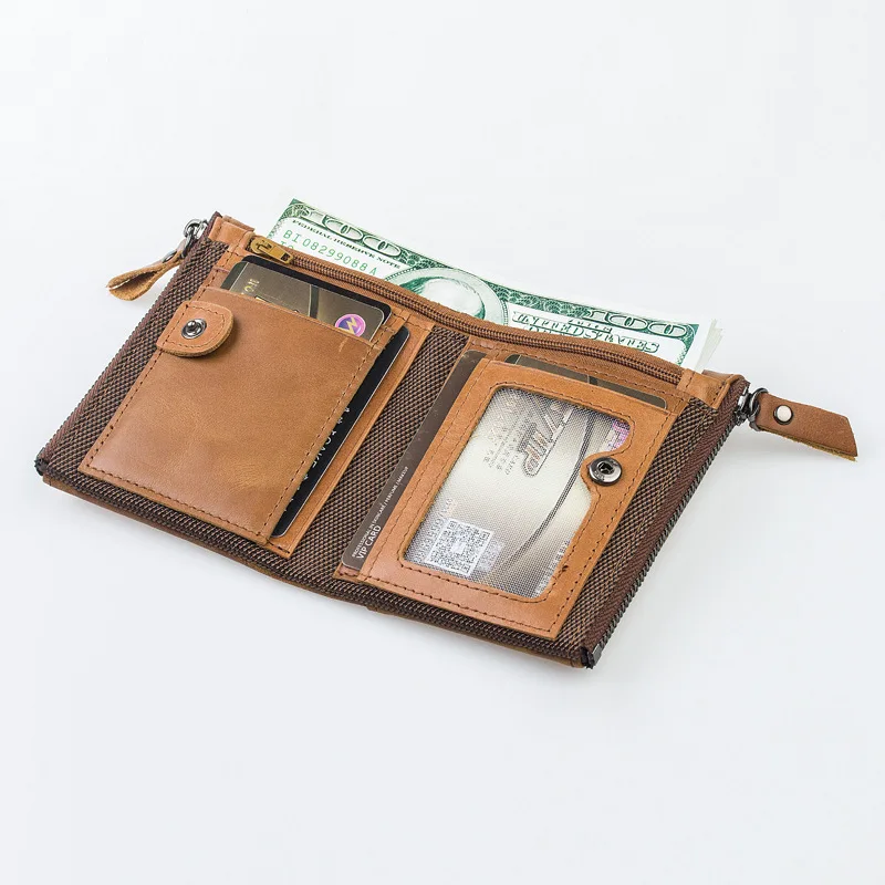 Кошелек Crazy Hide мужской короткий винтажный кошелек из натуральной кожи для мужчин