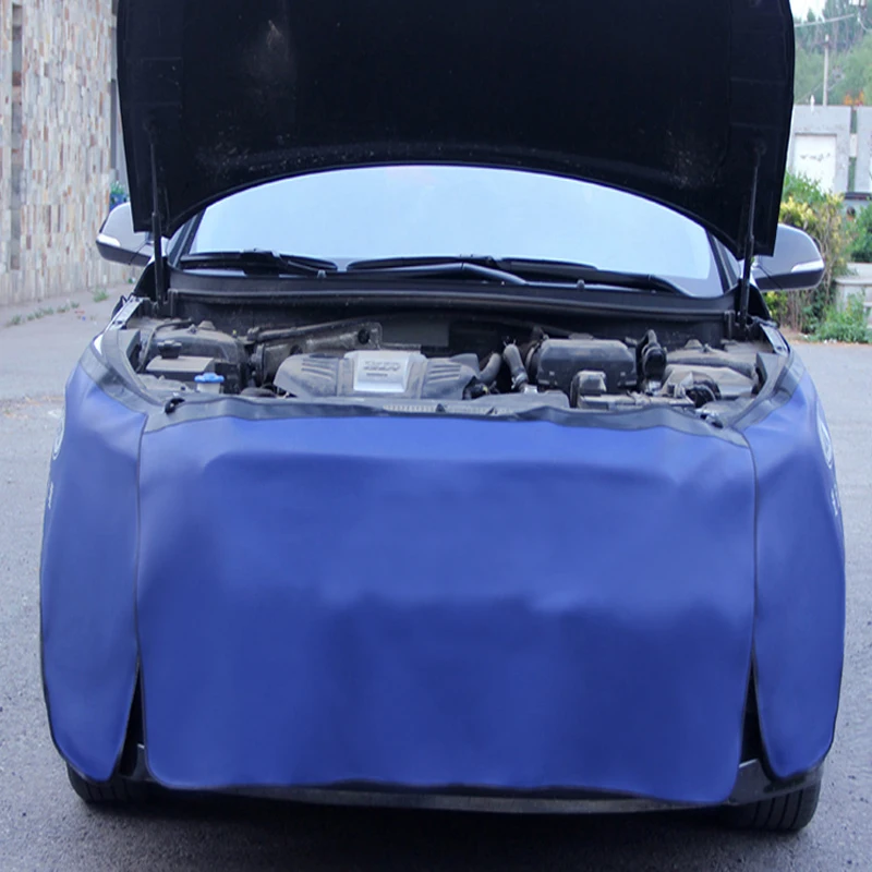 3 pçs mecânico automotivo de couro magnético para-choque capa protetor pinça esteira almofada com ganchos para reparação automóvel