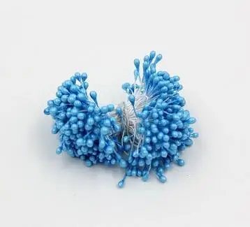 Light blue 100 шт/партия искусственные цветы тычинки с днем рождения украшения детский душ Свадебные украшения Флорес Рождественский Декор - Цвет: Light blue