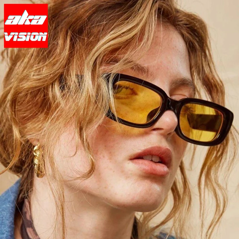 

AKA VISION 2021 Retro Sunglasses Women Luxury Brand Oval Eyewear For Women/Men Candy Colors Glasses Women Gafas De Sol Hombre