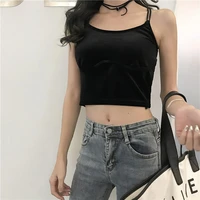 chest pad gold velvet sexy small sling four color five size vest female 2021 new cross backless bottoming shirt chic fashion