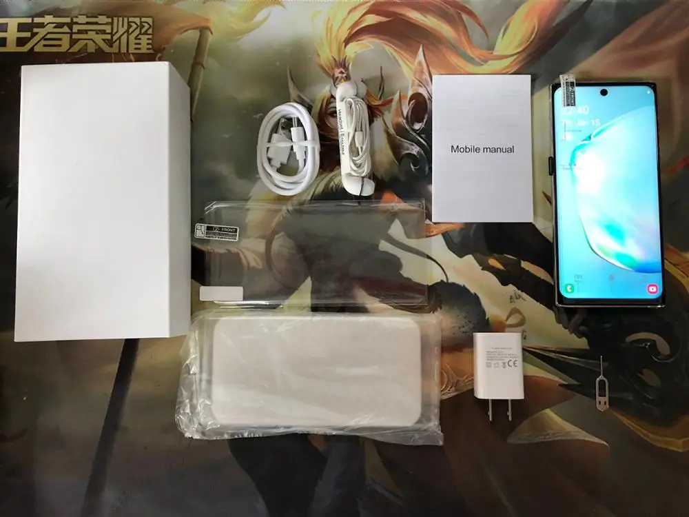 

Note10 Plus Global Version 6.8" Smartphone AMOLED Curved Screen MTK6580 4 Cores Android 9.1 Face ID RAM12GB ROM512GB MobilePhone