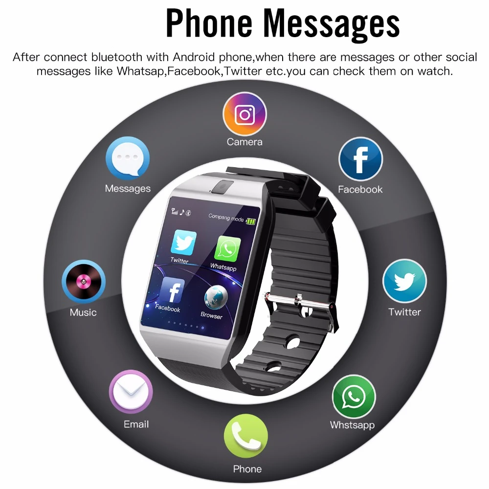 2019 Новые Модные Bluetooth Смарт часы DZ09 Smartwatch поддержка sim карты TF камера для iPhone samsung