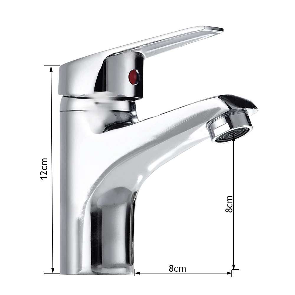 

QUANXUNHE Bathroom Sink Basin Faucet Chrome Single Handle Kitchen Tap Faucet Mixer Water Hose Chrome Finished Basin Mixer