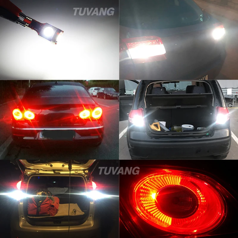 

2x 1000 Lumens Canbus LED T15 921 912 W16W 6 Led CSP SMD 30W 12V Auto Backup Reverse Car LED Light Lamp White 6000K